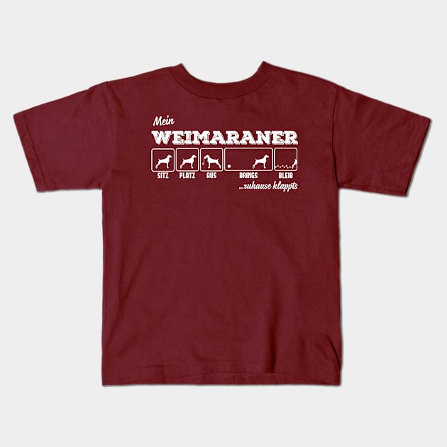 Weimaraner Kids T-Shirt by nektarinchen